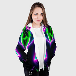 Куртка с капюшоном женская Multicolored colorful color, цвет: 3D-белый — фото 2