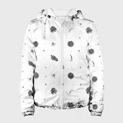 Куртка с капюшоном женская Шишки из Бузулукского бора, цвет: 3D-белый