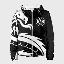 Куртка с капюшоном женская Borussia дракон белый, цвет: 3D-белый