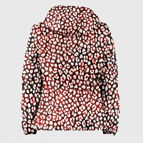 Женская куртка Тёмный красный с белыми пятнышками / 3D-Черный – фото 2