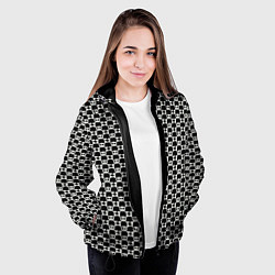 Куртка с капюшоном женская Черепушки, цвет: 3D-черный — фото 2