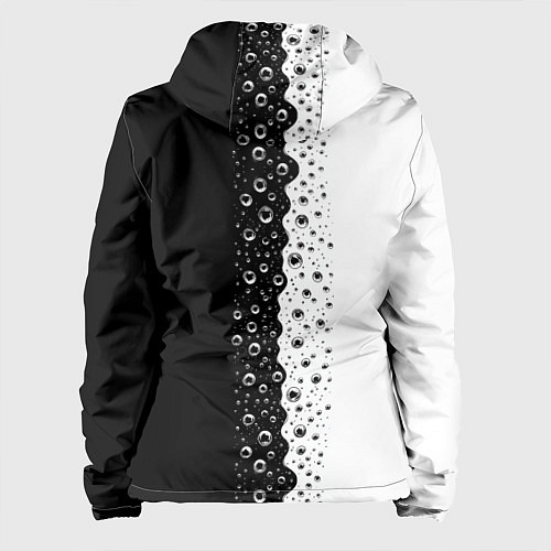 Женская куртка Лучше вода у друга черно-белый узор / 3D-Черный – фото 2