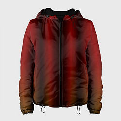 Куртка с капюшоном женская Neon red orange lines, цвет: 3D-черный
