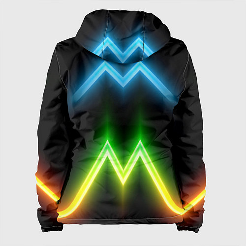 Женская куртка Neon multicolored lines / 3D-Черный – фото 2
