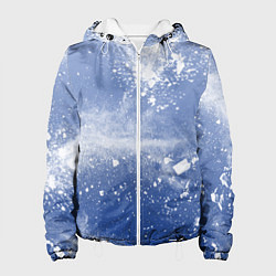 Куртка с капюшоном женская Снежки попали в тебя, цвет: 3D-белый