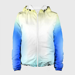 Куртка с капюшоном женская Color yellow blue white, цвет: 3D-белый
