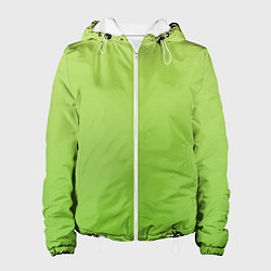 Куртка с капюшоном женская Color lime green, цвет: 3D-белый
