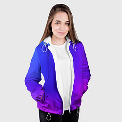 Куртка с капюшоном женская Color multicolored gradient, цвет: 3D-белый — фото 2