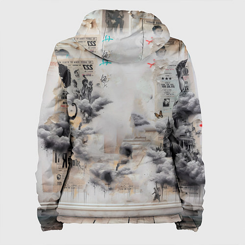 Женская куртка Кошка Корниш-рекс - ретро граффити / 3D-Черный – фото 2