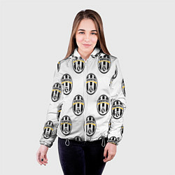 Куртка с капюшоном женская Juventus Pattern, цвет: 3D-белый — фото 2