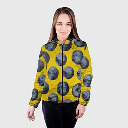 Куртка с капюшоном женская Ягоды, цвет: 3D-черный — фото 2