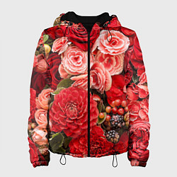 Куртка с капюшоном женская Ассорти из цветов, цвет: 3D-черный