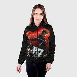 Куртка с капюшоном женская Тетрадь смерти, цвет: 3D-черный — фото 2