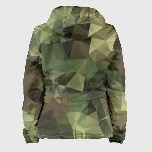 Женская куртка Полигональный камуфляж / 3D-Черный – фото 2