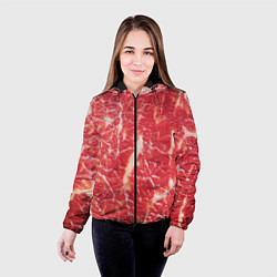 Куртка с капюшоном женская Мясо, цвет: 3D-черный — фото 2
