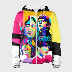 Куртка с капюшоном женская The Beatles: Poly-art, цвет: 3D-белый