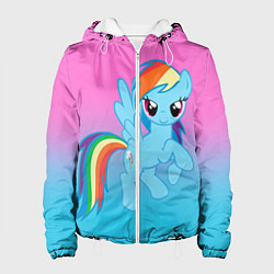 Куртка с капюшоном женская My Little Pony, цвет: 3D-белый