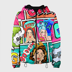 Куртка с капюшоном женская POP ART, цвет: 3D-черный
