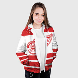 Куртка с капюшоном женская Detroit Red Wings, цвет: 3D-белый — фото 2