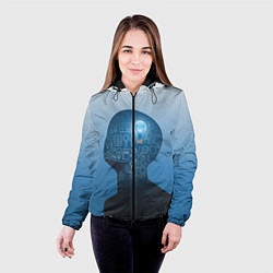 Куртка с капюшоном женская Умный студент, цвет: 3D-черный — фото 2