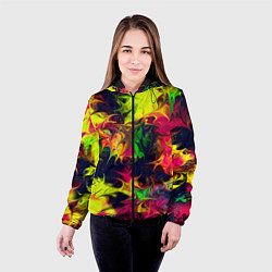 Куртка с капюшоном женская Кислотный взрыв, цвет: 3D-черный — фото 2