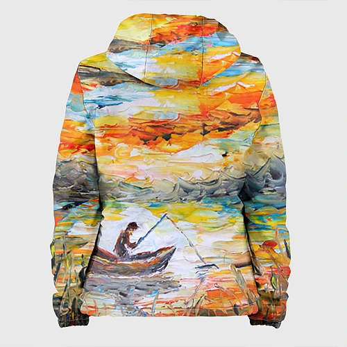 Женская куртка Рыбак на лодке / 3D-Черный – фото 2
