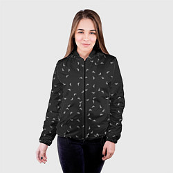 Куртка с капюшоном женская Пистолеты, цвет: 3D-черный — фото 2