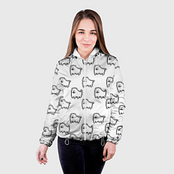 Куртка с капюшоном женская Undertale Annoying dog white, цвет: 3D-белый — фото 2