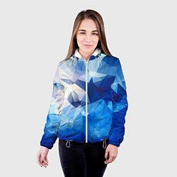 Куртка с капюшоном женская Абстракция, цвет: 3D-белый — фото 2