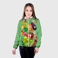 Куртка с капюшоном женская Правильное питание, цвет: 3D-белый — фото 2