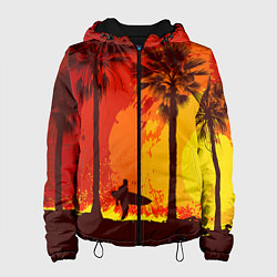 Куртка с капюшоном женская Summer Surf, цвет: 3D-черный