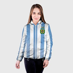 Куртка с капюшоном женская Сборная Аргентины: ЧМ-2018, цвет: 3D-белый — фото 2