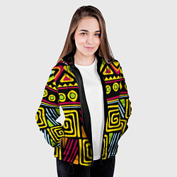 Куртка с капюшоном женская Африка, цвет: 3D-черный — фото 2