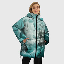 Куртка зимняя женская Море, цвет: 3D-светло-серый — фото 2