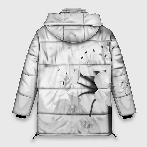 Женская зимняя куртка Белая сакура / 3D-Светло-серый – фото 2