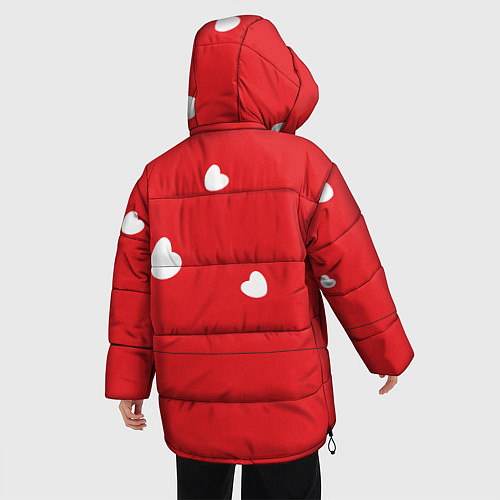 Женская зимняя куртка Cat Love / 3D-Красный – фото 4
