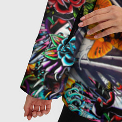 Куртка зимняя женская Dsquared tatoo, цвет: 3D-черный — фото 2