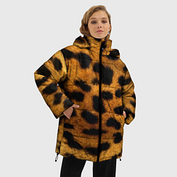 Куртка зимняя женская Шкура леопарда, цвет: 3D-черный — фото 2