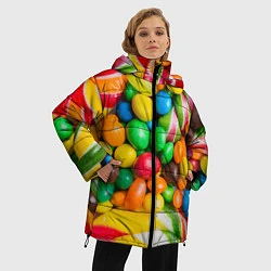 Куртка зимняя женская Сладкие конфетки, цвет: 3D-красный — фото 2