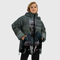 Куртка зимняя женская Vikings: Ragnarr Lodbrok, цвет: 3D-красный — фото 2