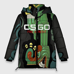 Куртка зимняя женская Cs:go - Fire Serpent Огненный змей, цвет: 3D-черный