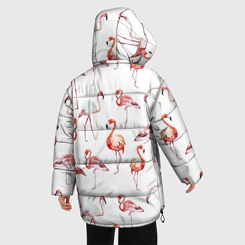 Женская зимняя куртка Действия фламинго / 3D-Красный – фото 4