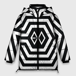 Куртка зимняя женская EXO Geometry, цвет: 3D-черный