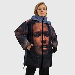 Куртка зимняя женская ASAP Rocky: Black Hip-Hop, цвет: 3D-красный — фото 2