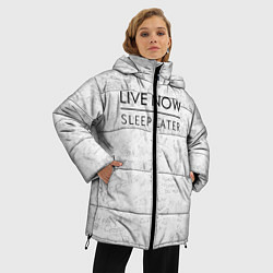 Куртка зимняя женская Live Now Sleep Later, цвет: 3D-красный — фото 2