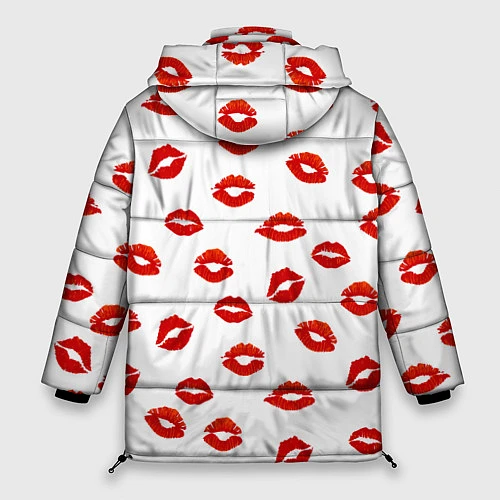 Женская зимняя куртка Поцелуйчики / 3D-Светло-серый – фото 2