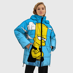 Куртка зимняя женская Задумчивый Барт, цвет: 3D-черный — фото 2