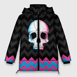 Куртка зимняя женская Colored Skull, цвет: 3D-черный
