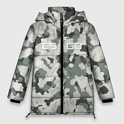 Куртка зимняя женская CS GO: White Forest, цвет: 3D-черный