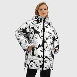 Куртка зимняя женская Undertale Annoying dog, цвет: 3D-черный — фото 2